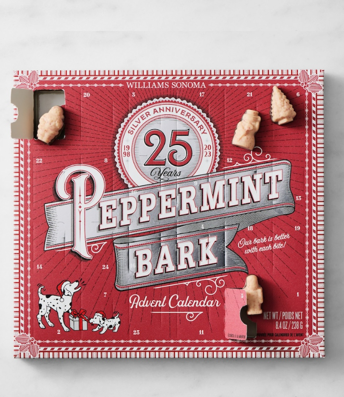 Williams Sonoma 25 Years of Peppermint Bark Gift Crate