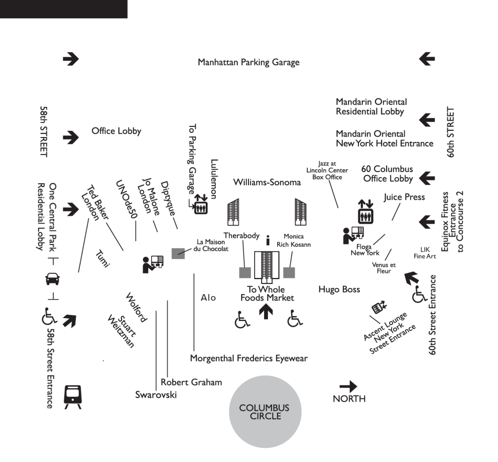 Directory And Map - The Shops at Columbus Circle