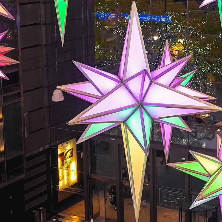 Star decoration at The Shops at Columbus Circle