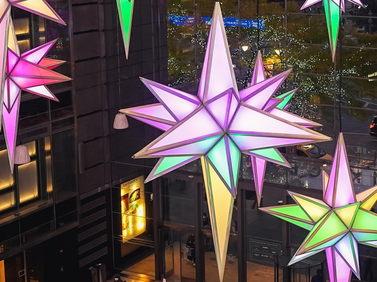 Star decoration at The Shops at Columbus Circle